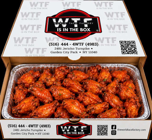 PARTY BOX OF CHICKEN WINGS.